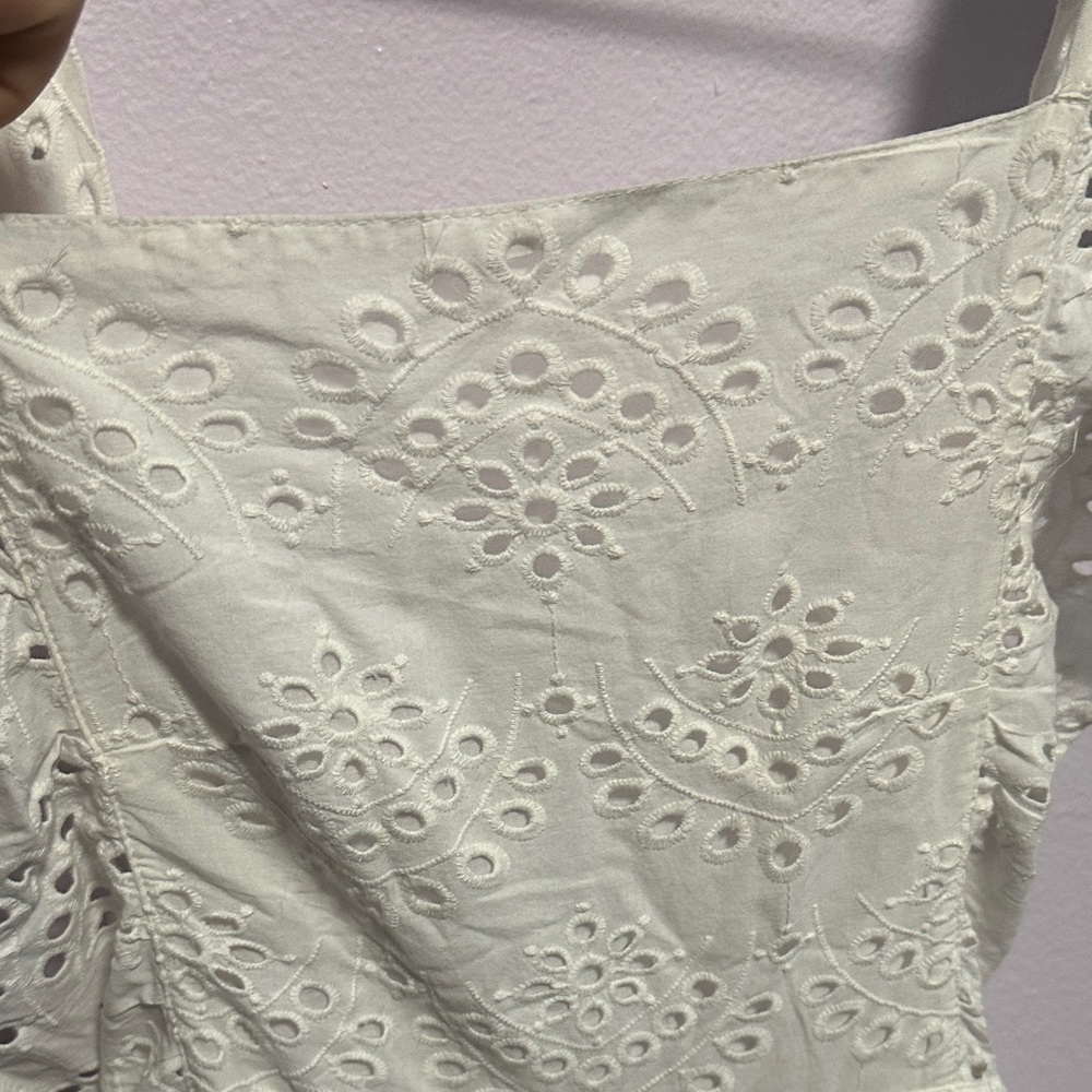 Topshop White Eyelet Jumpsuit - Picture 12 of 16